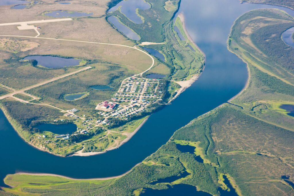 Aerial view of Noorvik