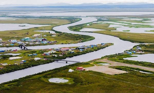 Aerial view of Selawik