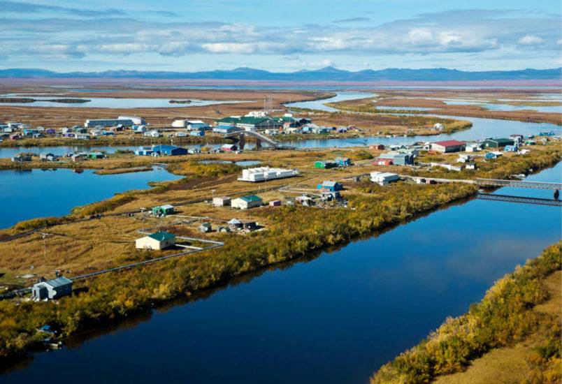 Aerial view of Selawik