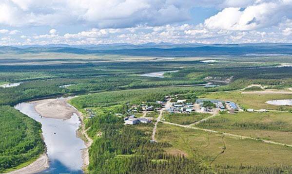 Aerial view of Shungnak