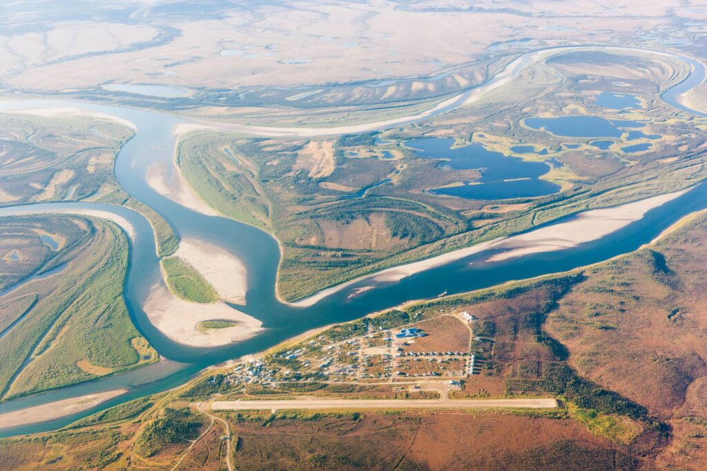 Aerial view of Kiana
