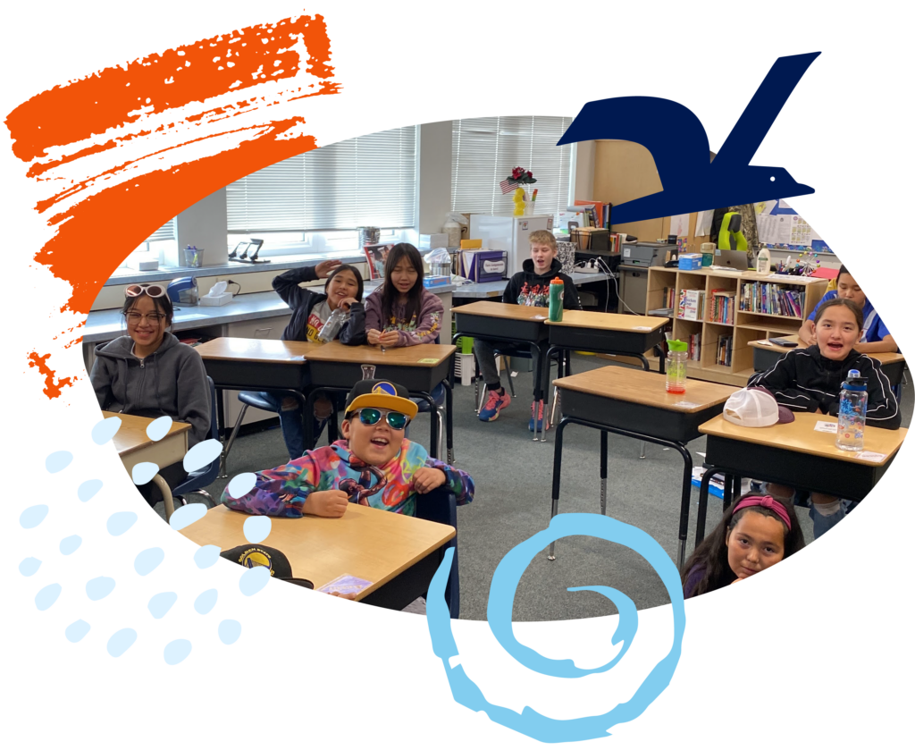Iñupiat children in a classroom