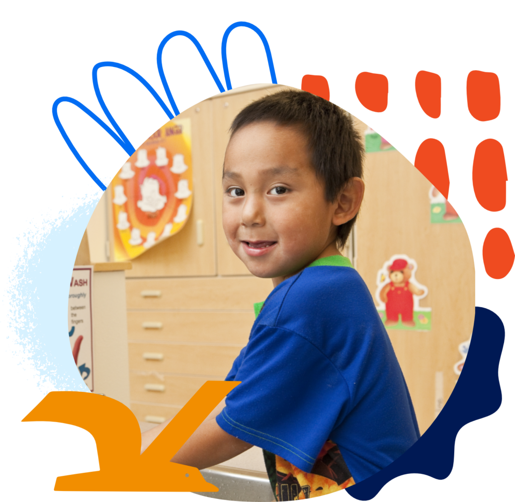 Iñupiat boy washing his hands