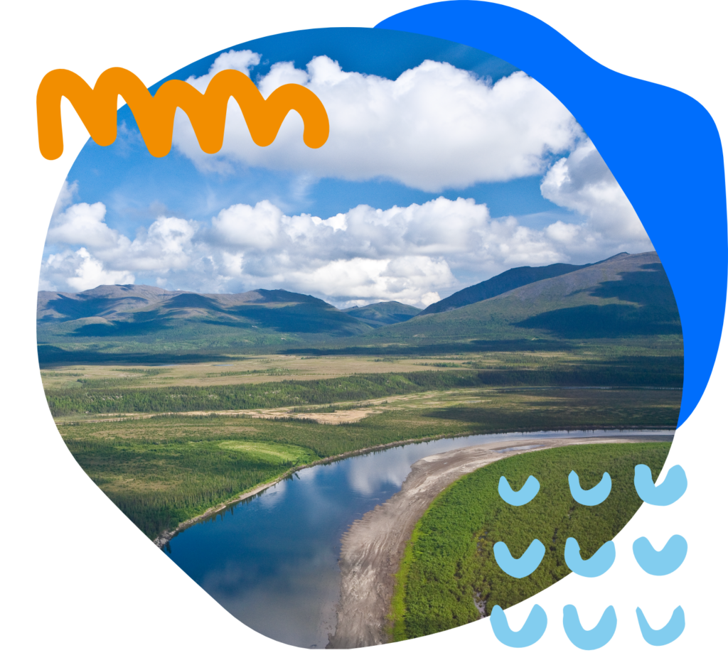River and mountains in the NANA region