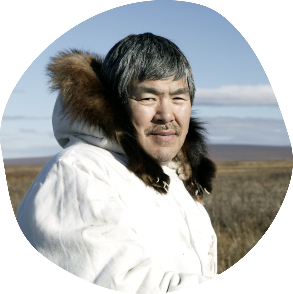 Iñupiat man wearing parka